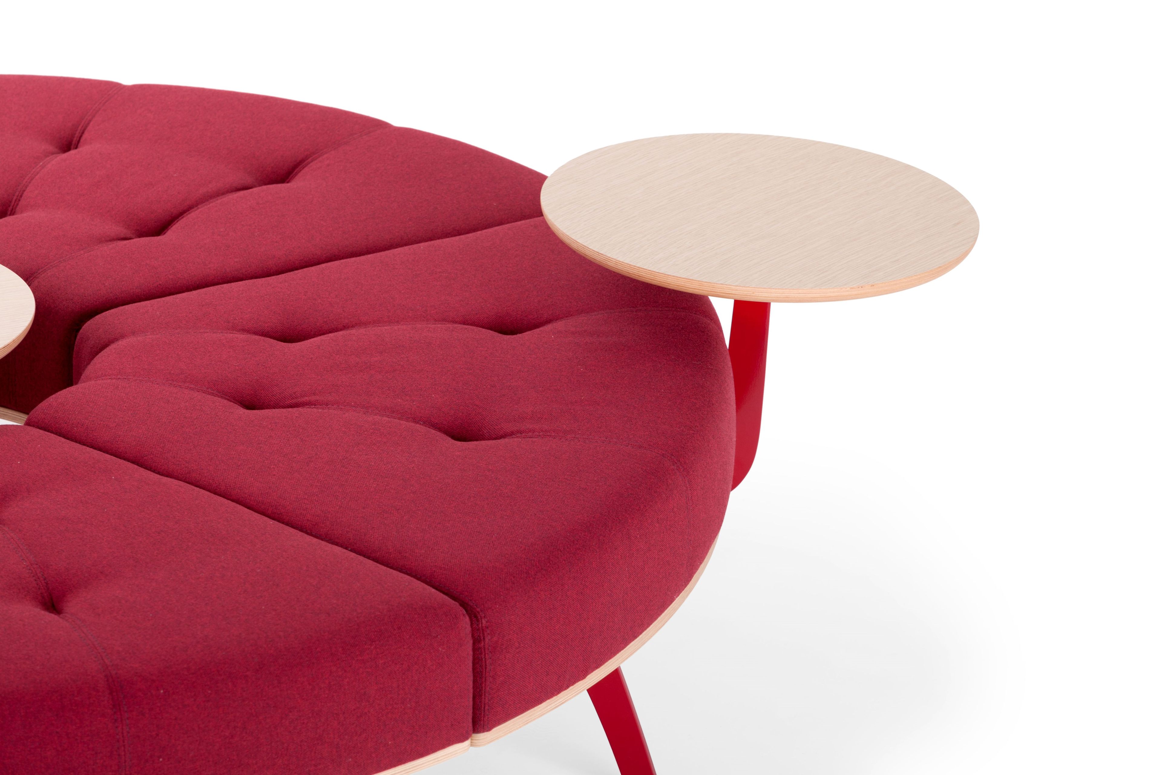 Изогнутая скамья из ткани True Design многоножка ARCH-00035043 - Вид №5