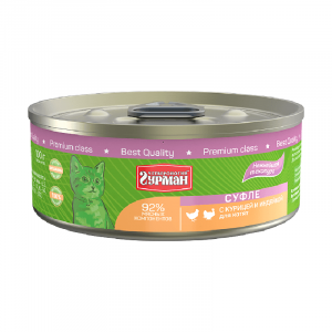 ПР0049937 Корм для котят курица, индейка суфле 100г ЧЕТВЕРОНОГИЙ ГУРМАН