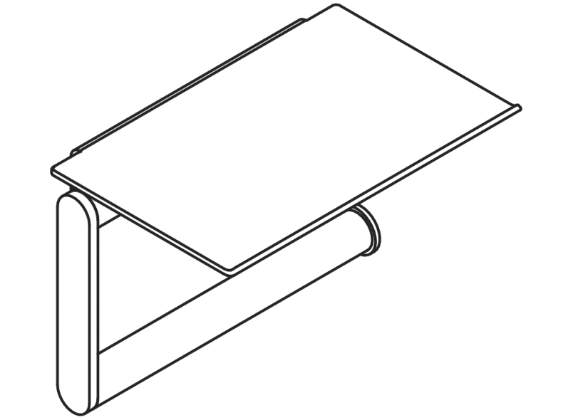 900.21.00440 Держатель рулона туалетной бумаги с полкой HEWI System 900 - Вид №2