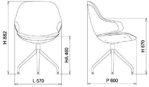 TABISSO Кресло вращающееся с подлокотниками Ciel! sun-id-1419362 - Вид №7