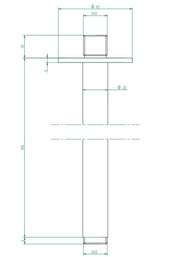 Потолочная душевая головка из нержавеющей стали Zazzeri Z316 MONO ARCH-00037267 - Вид №6
