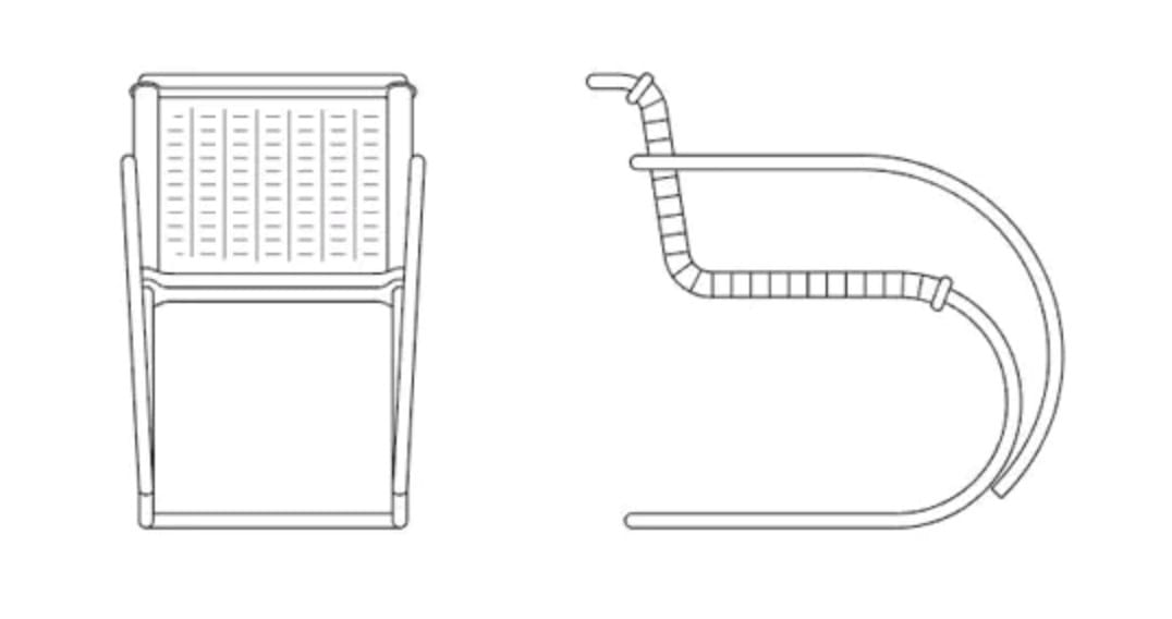 Консольный стул из ротанга с подлокотниками Knoll MR ARCH-00130386 - Вид №3