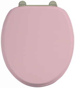 Burlington Bespoke Розовое сиденье с конфетти на заказ с никелевыми петлями S54 NKL