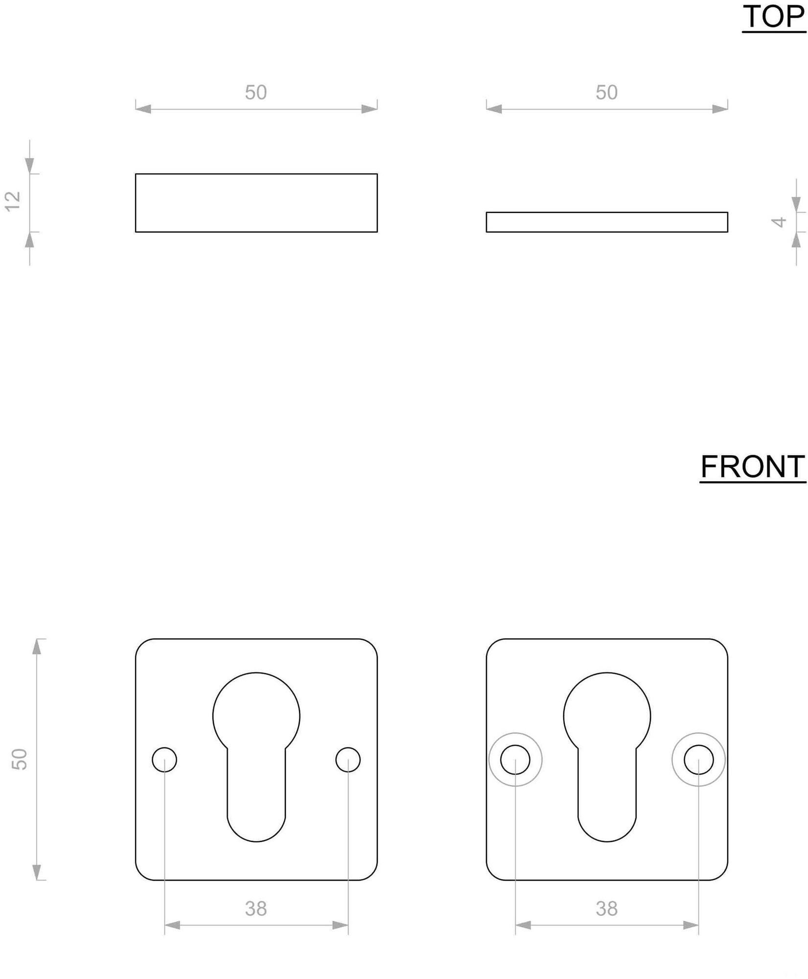 Dauby Квадратное сопло из бронзы Pure® 15185 - Вид №1