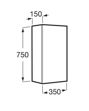 Деревянный шкаф для ванной комнаты с дверцами Roca Ona ARCH-00111212 - Вид №7
