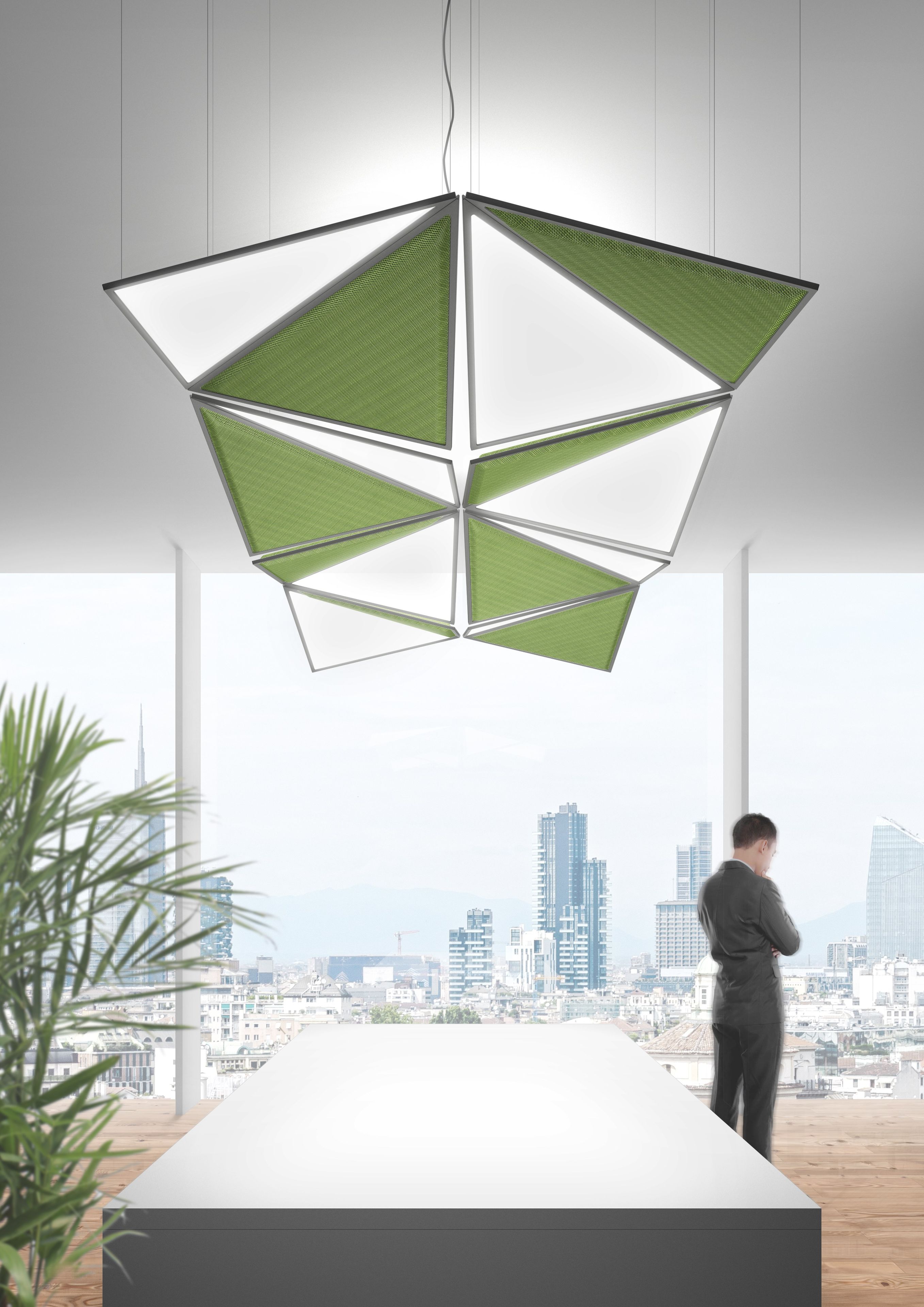 Рециркулированный Pet регулируемый акустический подвесной светильник Artemide Flexia ARCH-00152282 - Вид №23