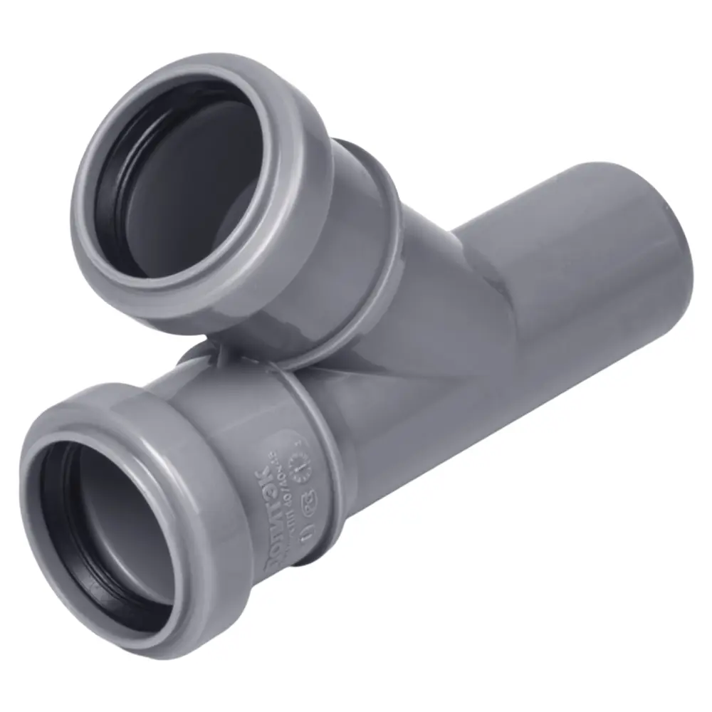 Тройник ПОЛИТЭК 40×40×40/45° для канализационных систем 11608994 STLM-0001318