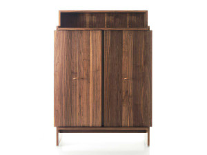 Шкаф из массива дерева с книжными дверцами