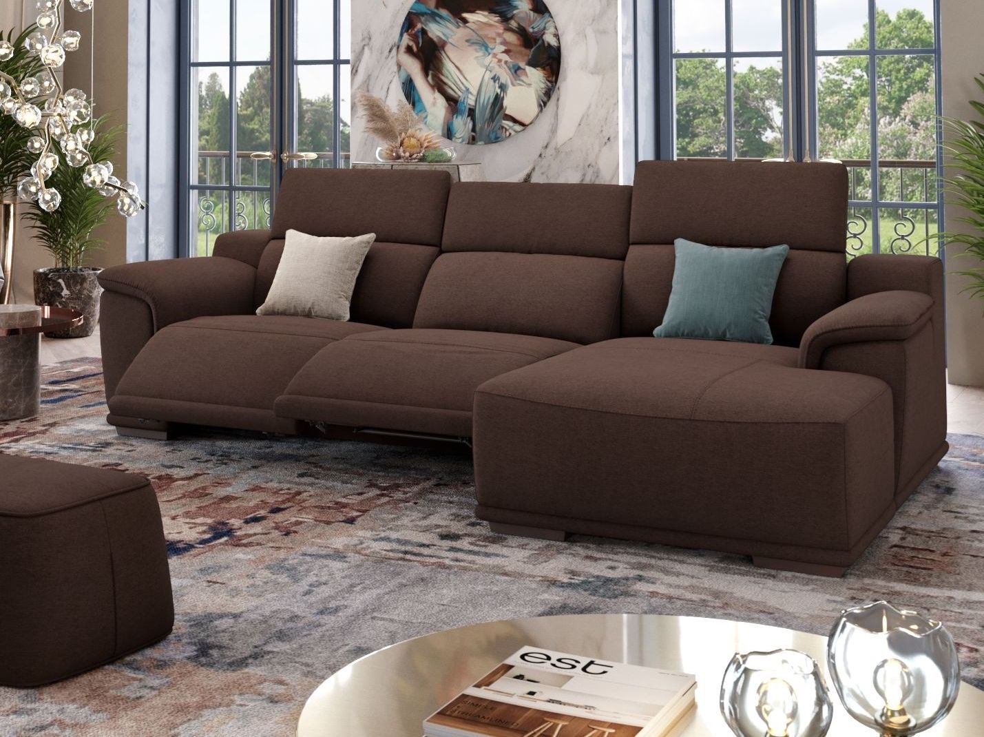 Тканевый диван с полуостровом Sofanella Montefino ARCH-00119414 - Вид №5