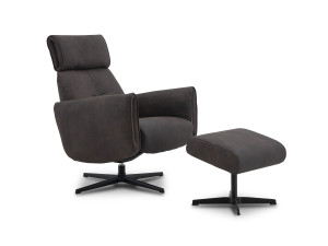 Кожаное вращающееся кресло