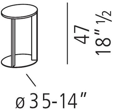 Vibieffe Круглый сервировочный стол из стали и дерева 9500 sun-id-1501880 - Вид №5