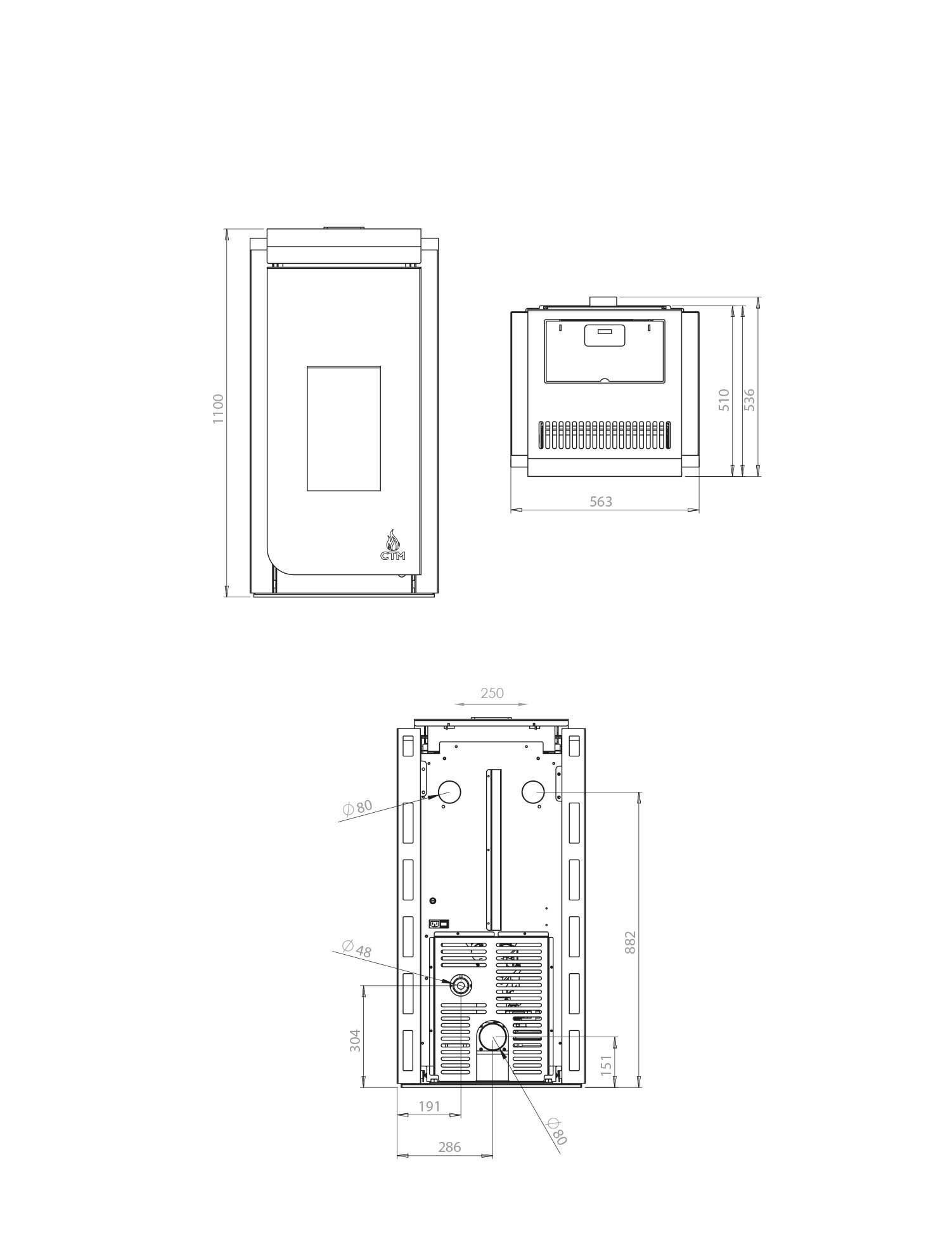 Пеллетная печь CTM Minerva ARCH-00039138 - Вид №2