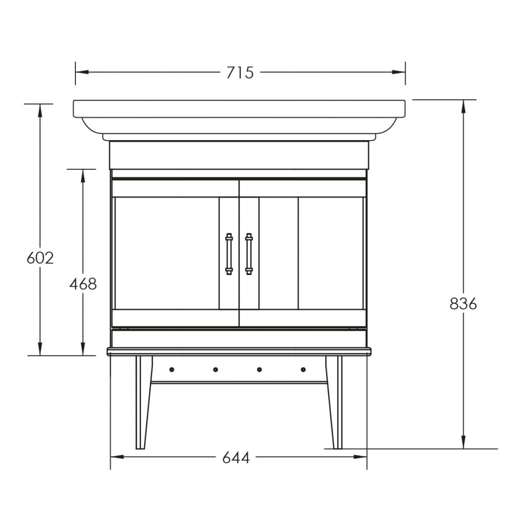 IMSR18 Carlyon Thurlestone 2-дверный настенный туалетный столик Carlyon Imperial  - Вид №5