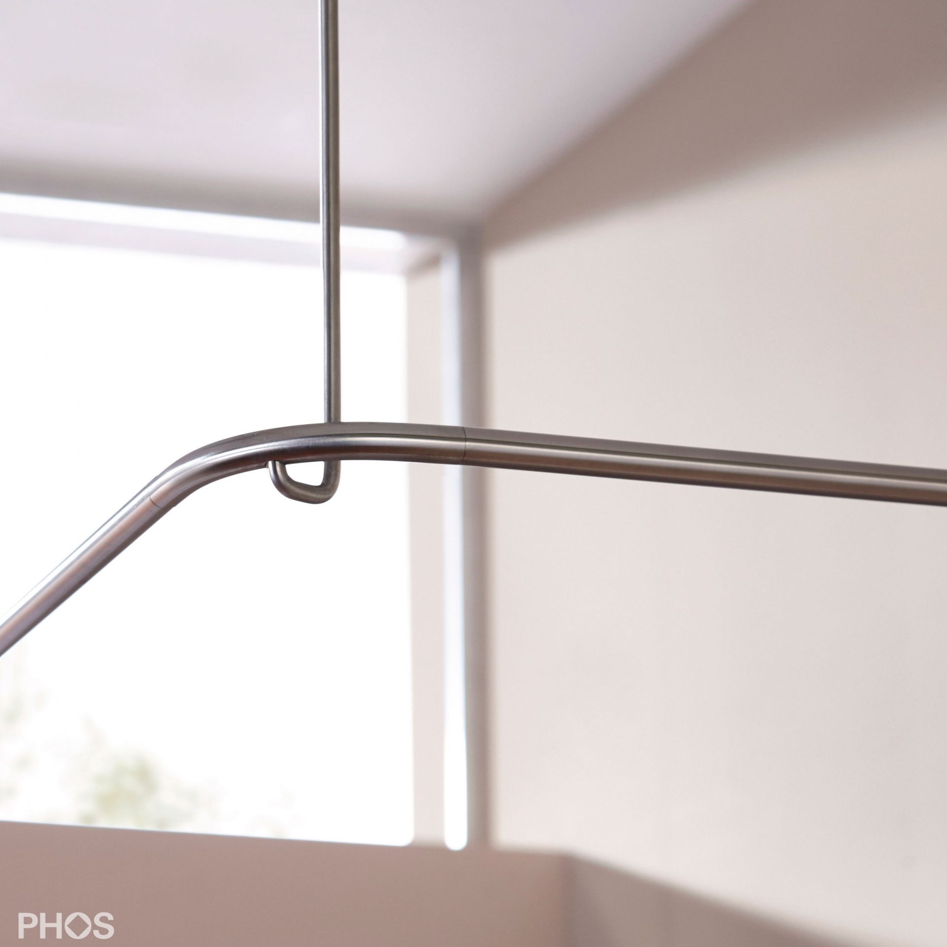 DSE1600-700 Г-образный карниз для душевой занавески, 160 x 70 см, для привинчивания PHOS  - Вид №3