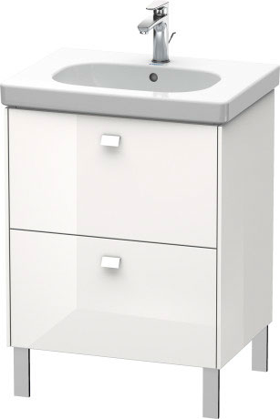 BR442504949 Тумбочка напольная Brioso #BR4425 620 x 469 мм Графит матовый, декор Duravit - Вид №2