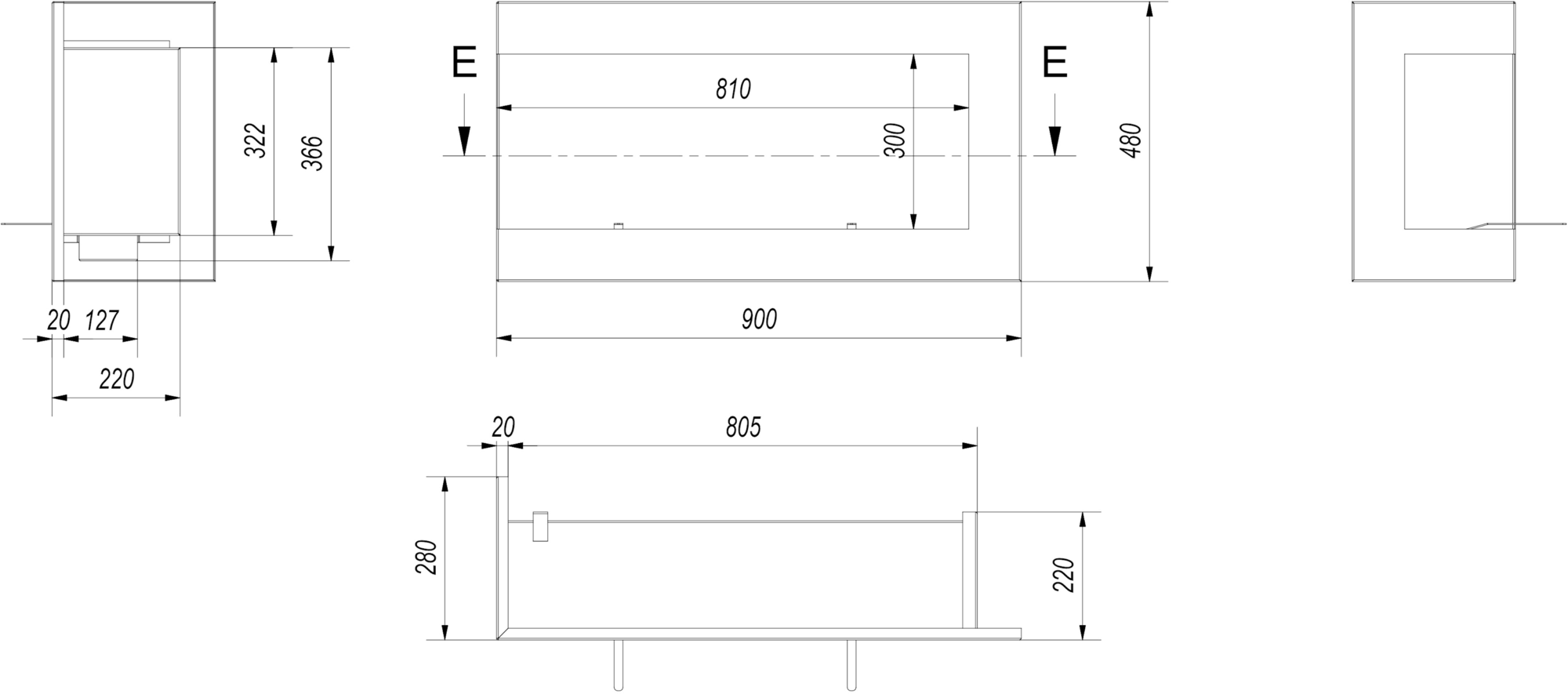 Kratki Настенный угловой камин из биоэтанольной стали sun-id-1468493 - Вид №10