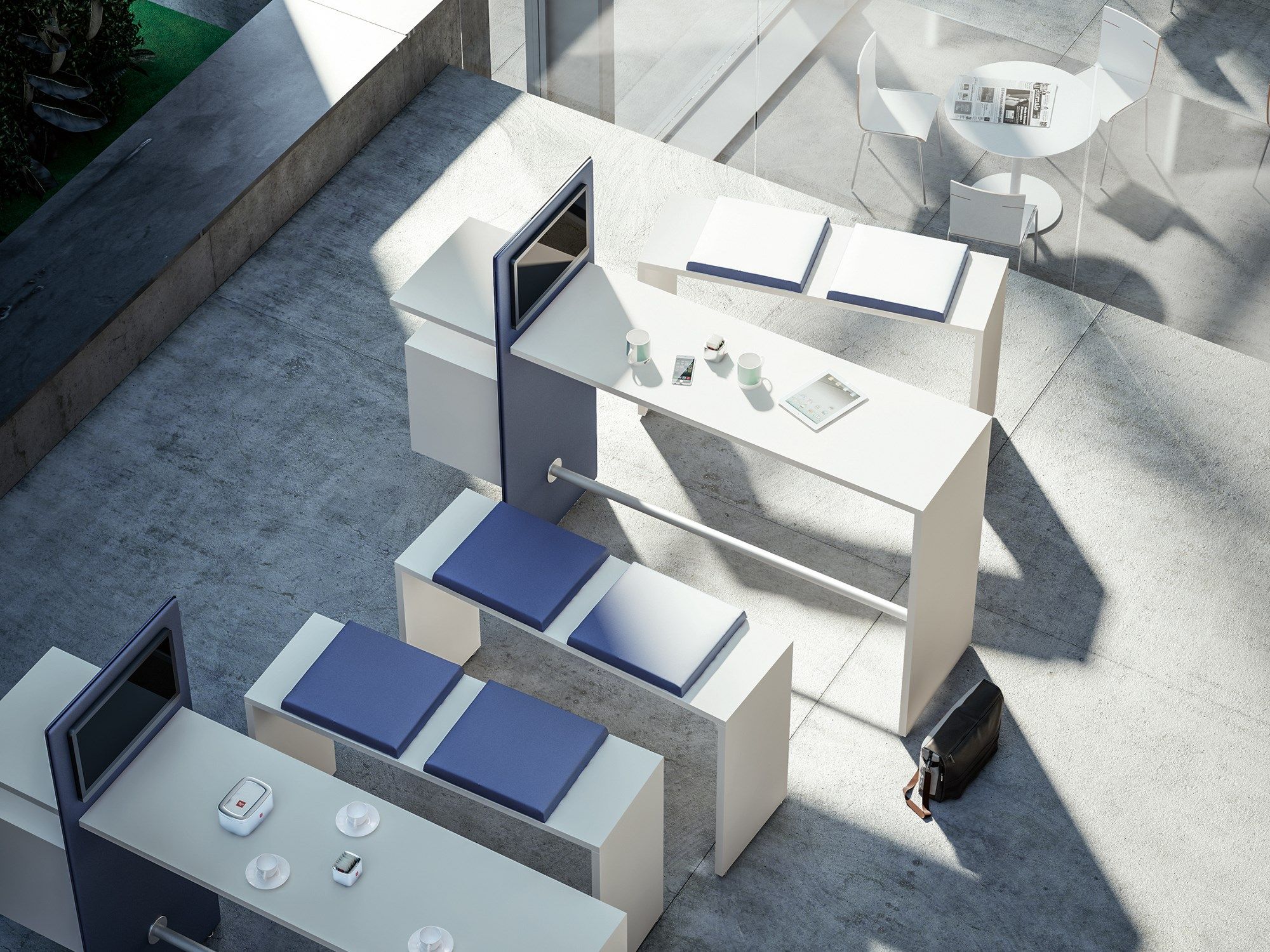 Прямоугольный стол для мультимедийных совещаний FANTONI Система 28 ARCH-00092020