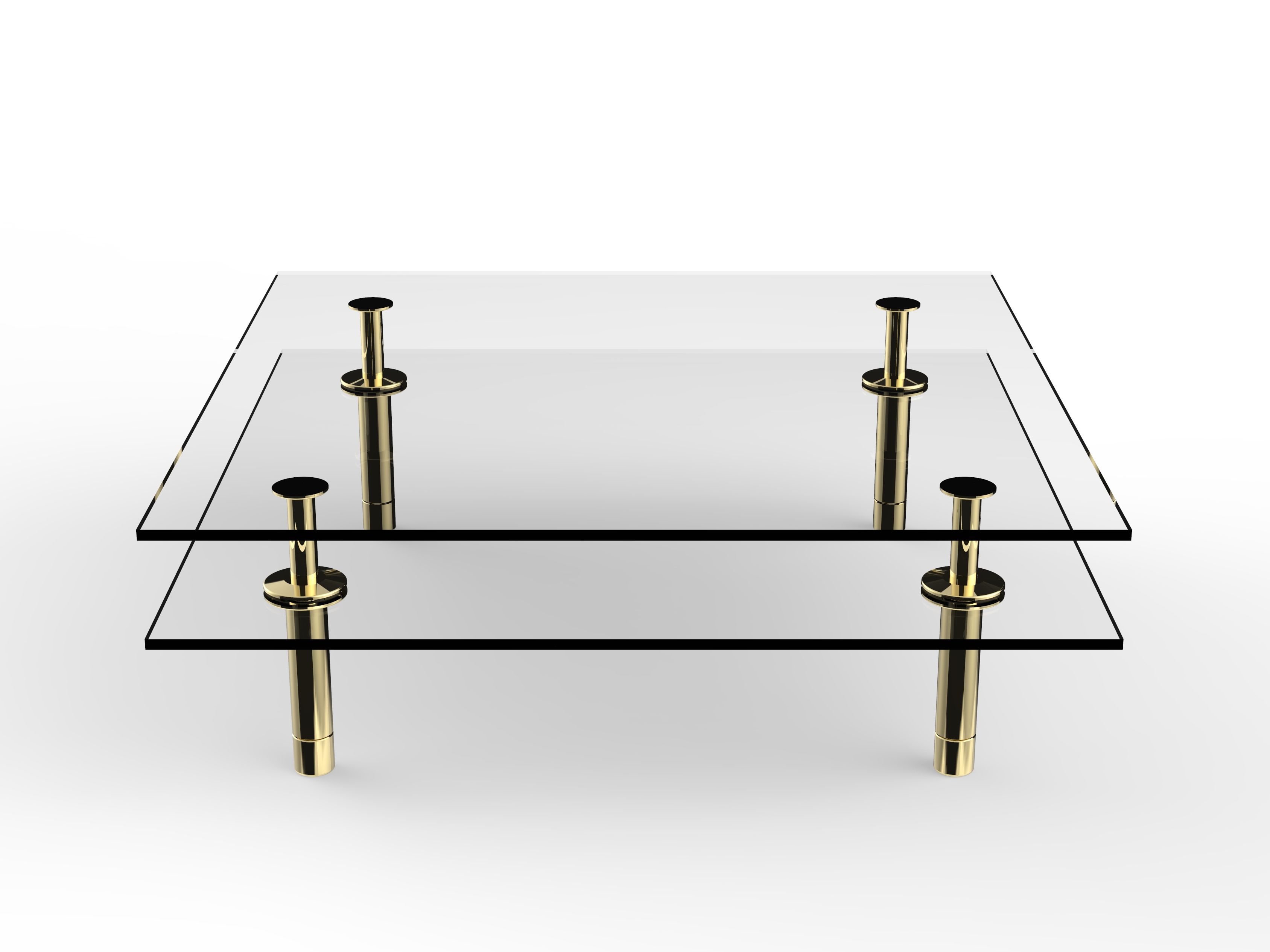 Квадратный Хрустальный журнальный столик GHIDINI1961 Legs ARCH-00025903