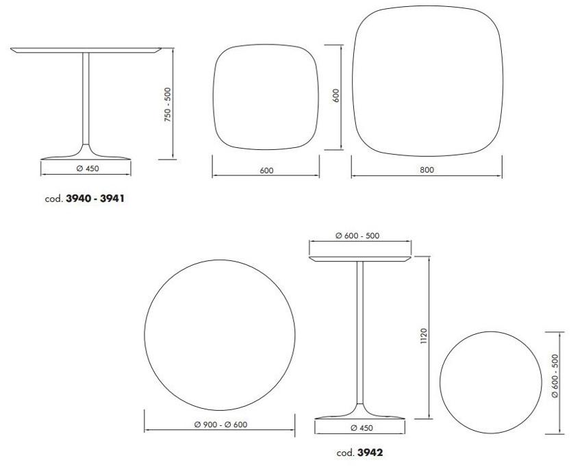 ALMA DESIGN Круглый высокий стол Mojito 3942 - Вид №2