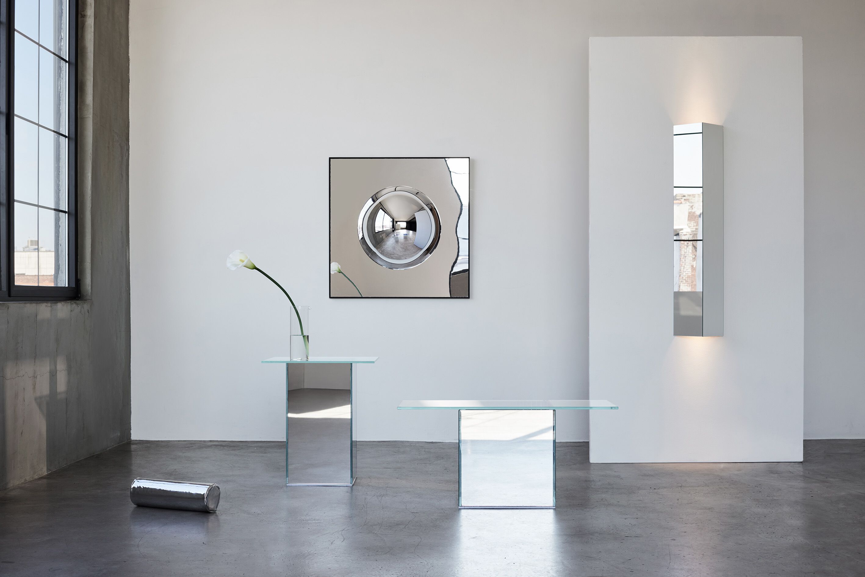 Высокий стеклянный журнальный столик Caroline Chao вид ARCH-00081378 - Вид №3