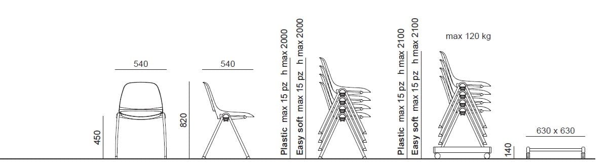 Стул из полипропилена Diemmebi ARCH-00048746 - Вид №2