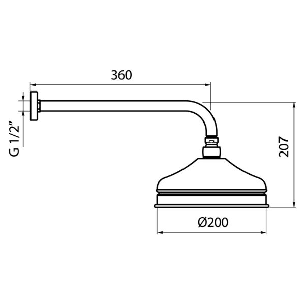 AC0014010 Верхний душ Webert Karenina  - Вид №1