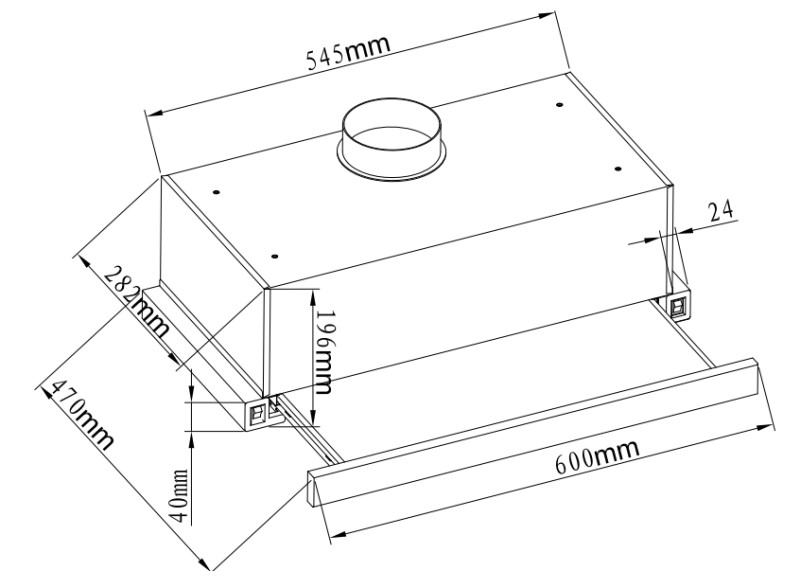 9226534 Вытяжка телескопическая Bufett 640227 серебристый/черный STDN-0117696 - Вид №12