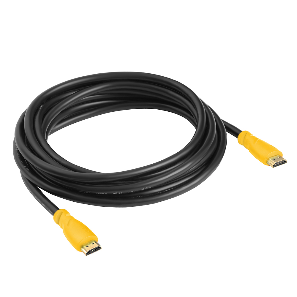 GCR-HM340-5.0m кабель 5.0m hdmi версия 1.4, черный, желтые коннекторы, od7.3mm, 30/30 awg, позолоченные контакты, ethernet 10.2 гбит/с, 3d, 4k , экран Greenconnect Santreyd  - Вид №4
