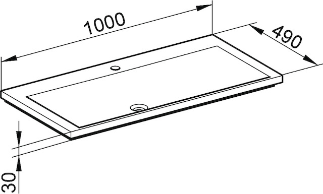 34071311001 Умывальник из минерального литья KEUCO Royal Reflex - Вид №2