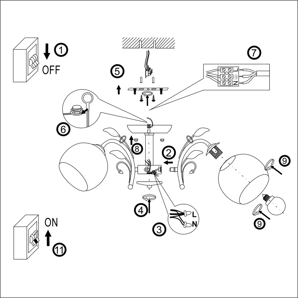 РОССВЕТ Люстра Амплуа белая 5-рожковая для гостиной и спальни 89426676 STLM-1570042 - Вид №15