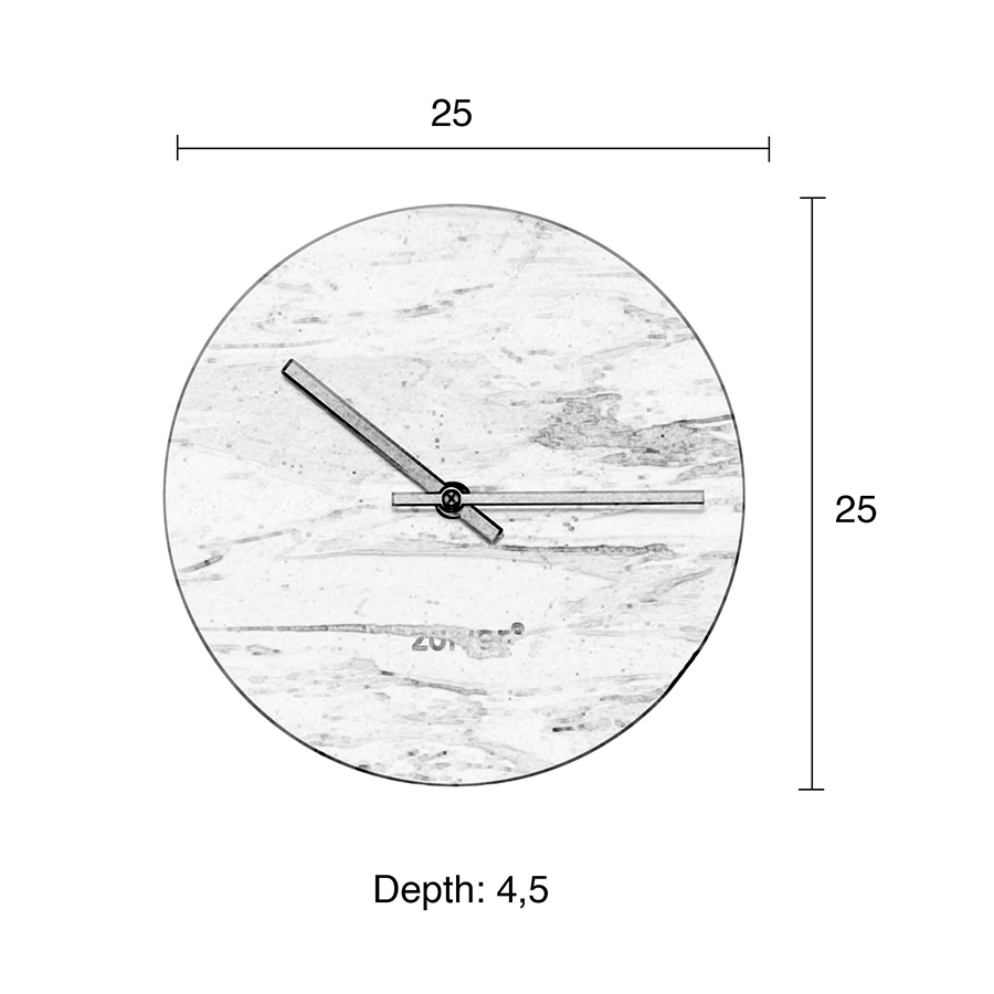 Часы Marble Time серые Zuiver 8500035 - Вид №6
