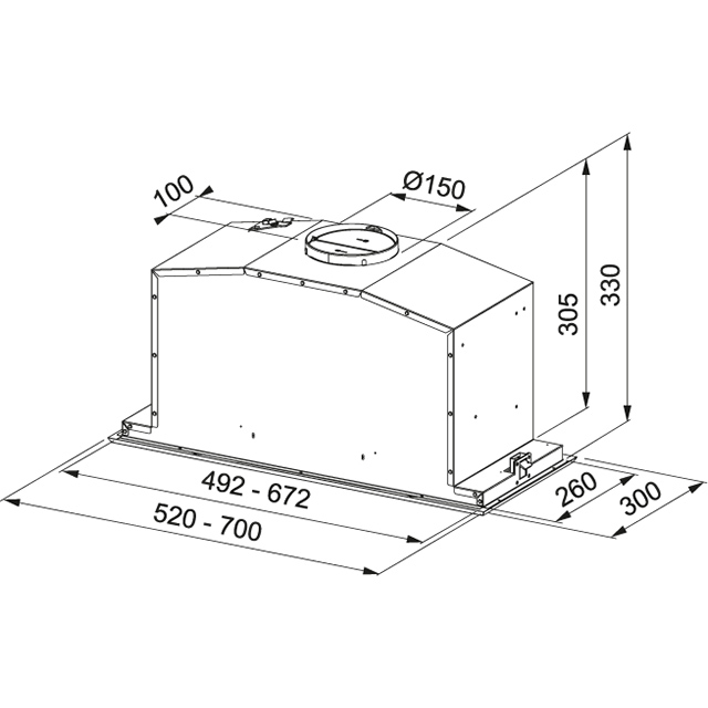 Вытяжка  FBI 737 XS/BK Franke Box Plus Glass FBI 737 XS/BK Нержавеющая сталь / Черное стекло  - Вид №1