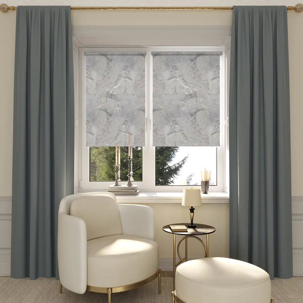 Штора рулонная Фавор 160x175 см серая DOMLEGRAND STLM-2061471 - Вид №3