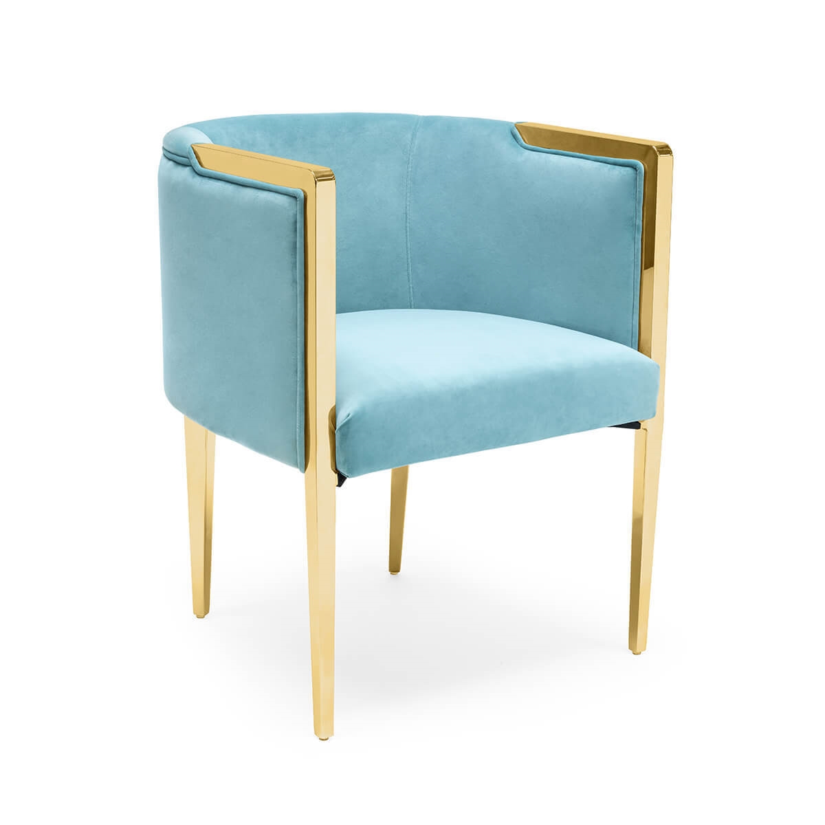 700417-B5 ABHIKA СТУЛ GARDA ROUND SKYBLUE/GOLD 