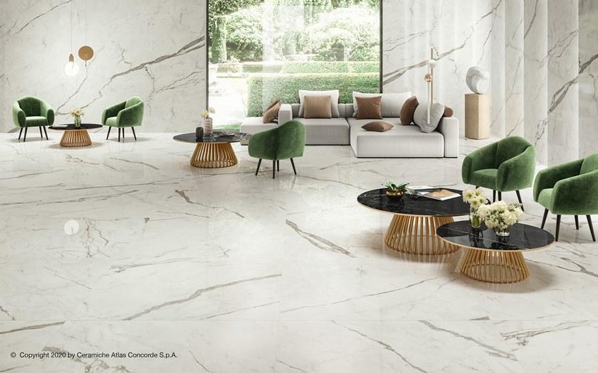 Atlas Concorde Белая плитка для стен с эффектом мрамора Marvel shine sun-id-1375735 - Вид №27