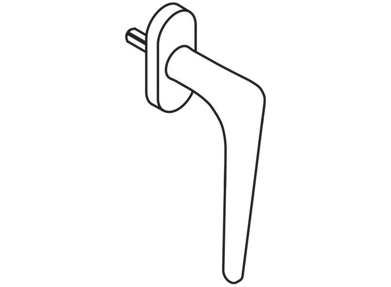 250PBFG.1 оконная ручка HEWI Edition matt | Polyamid  - Вид №4