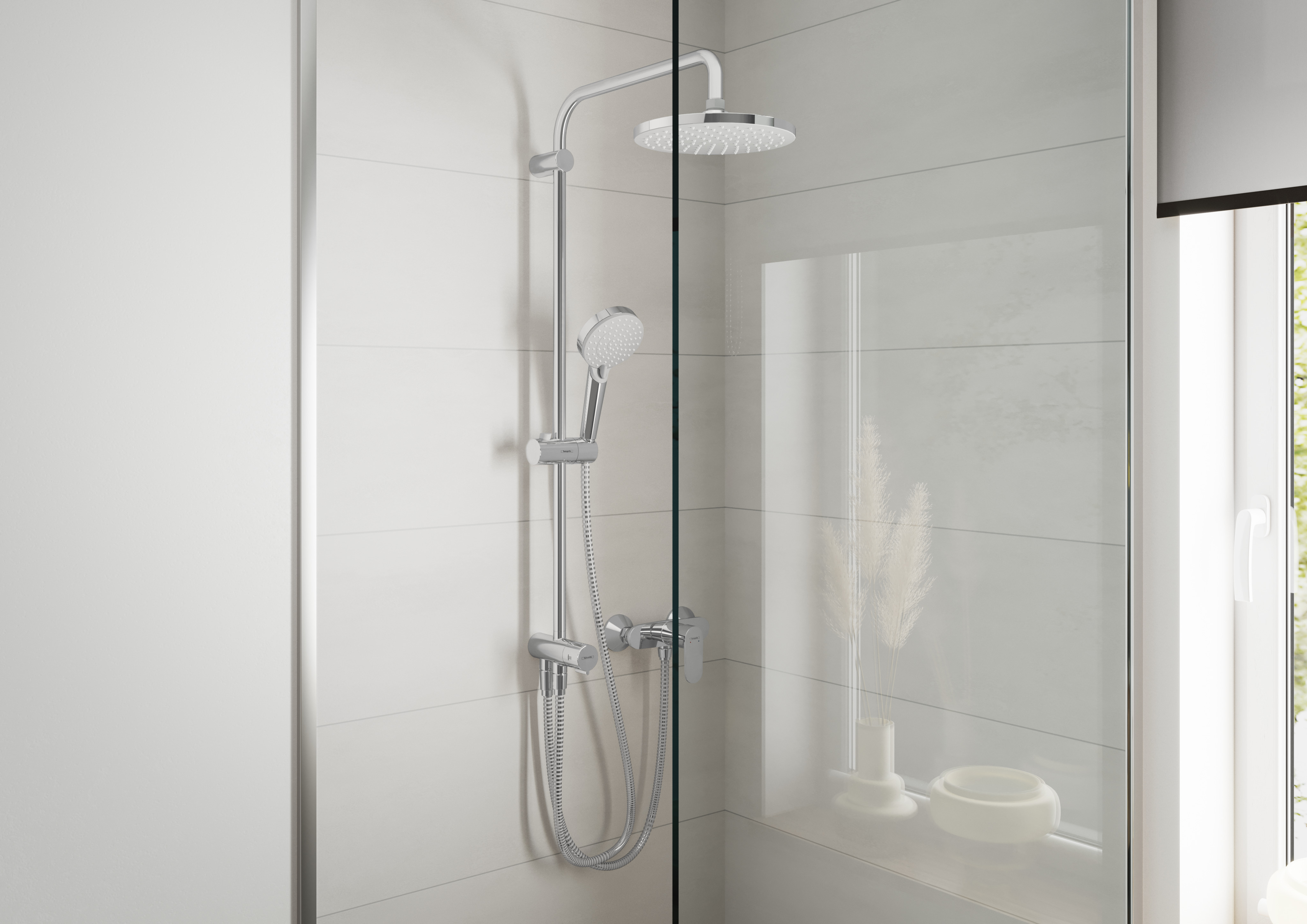 26272000 Vernis Blend Showerpipe 200 1jet Reno Hansgrohe  - Вид №1