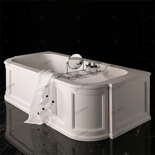 Ванна левосторонняя угловая из материала “White Tec” 1NAPRESIDENTWHSX Devon Devon PRESIDENTSX Devon&Devon