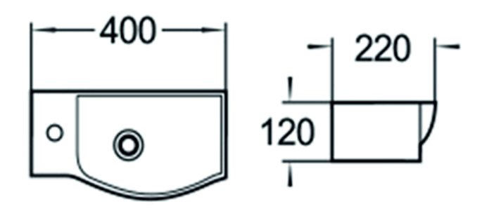 SL-2011L Раковина керамическая накладная без перелива LAB.Space  - Вид №1