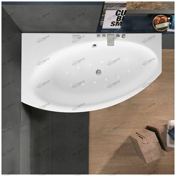 Ванна Gruppo tressee Suri 175 STA-V275C-SX белая с аэромассажем угловая большая левая Gruppo Treesse STAV275CSX