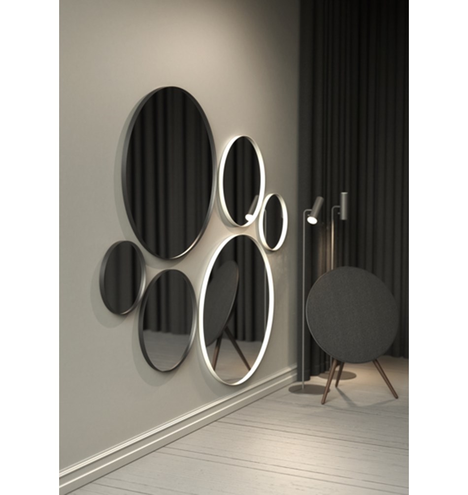 FROST Зеркало круглое 4134, Ø40cm » белое Алюминий Белый U4134-W  - Вид №2