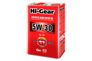 15869894 Масло моторное полусинтетическое 4л 5W-30 SL/CF HG1134 Hi-Gear