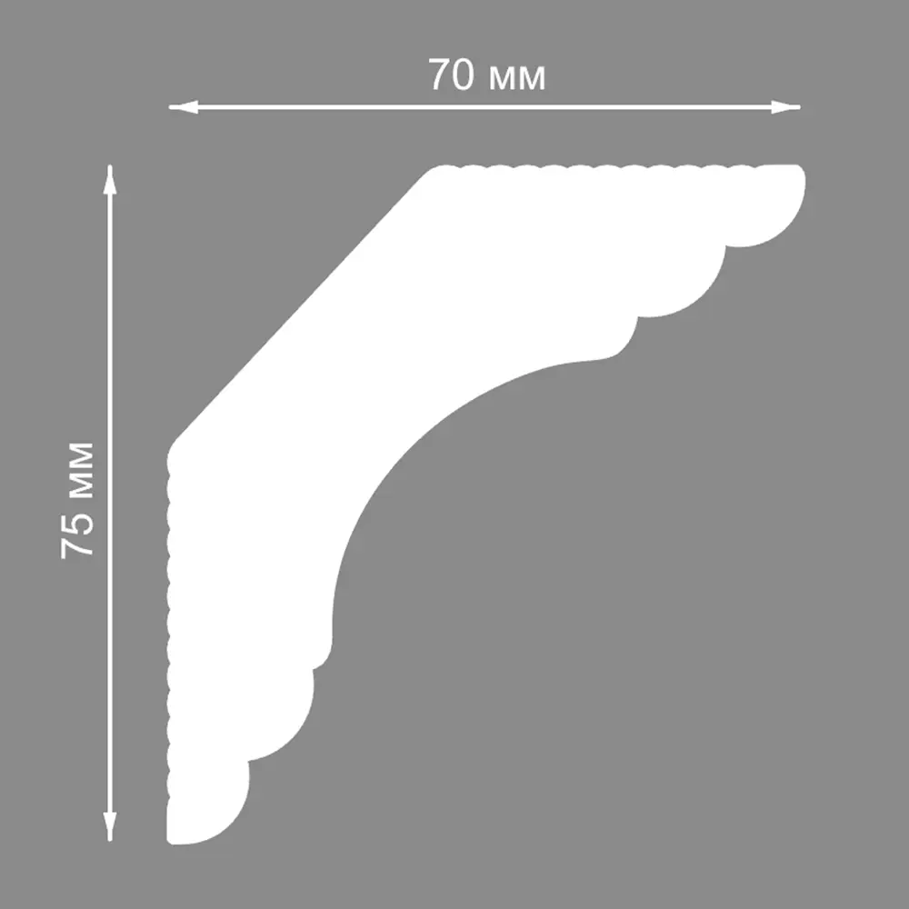 Уголок для потолочного плинтуса полистирол Format 6001 белый 80-100 мм 4 шт STLM-2006611 - Вид №1