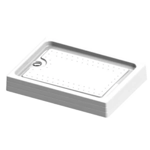 Акриловый поддон (левое исполнение) со сливом (хром) к душевому ограждению "140 Лоренцо Великолепный"