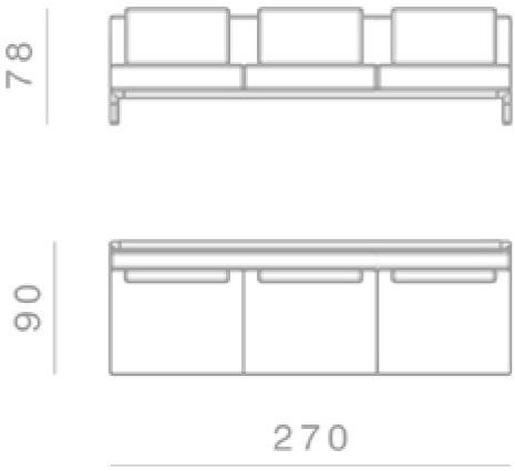 GHIDINI1961 3-х местный диван Frame sun-id-1374607 - Вид №6