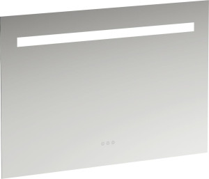 H4476639501441 Зеркало, 1000 мм, с встроенной горизонтальной LED подсветкой и естественным светом, три сенсорных выключателя (вкл/выкл/затемнение/изменение цветовой температуры 2700–6000 K), алюминиевый каркас, IP44 LAUFEN PRO