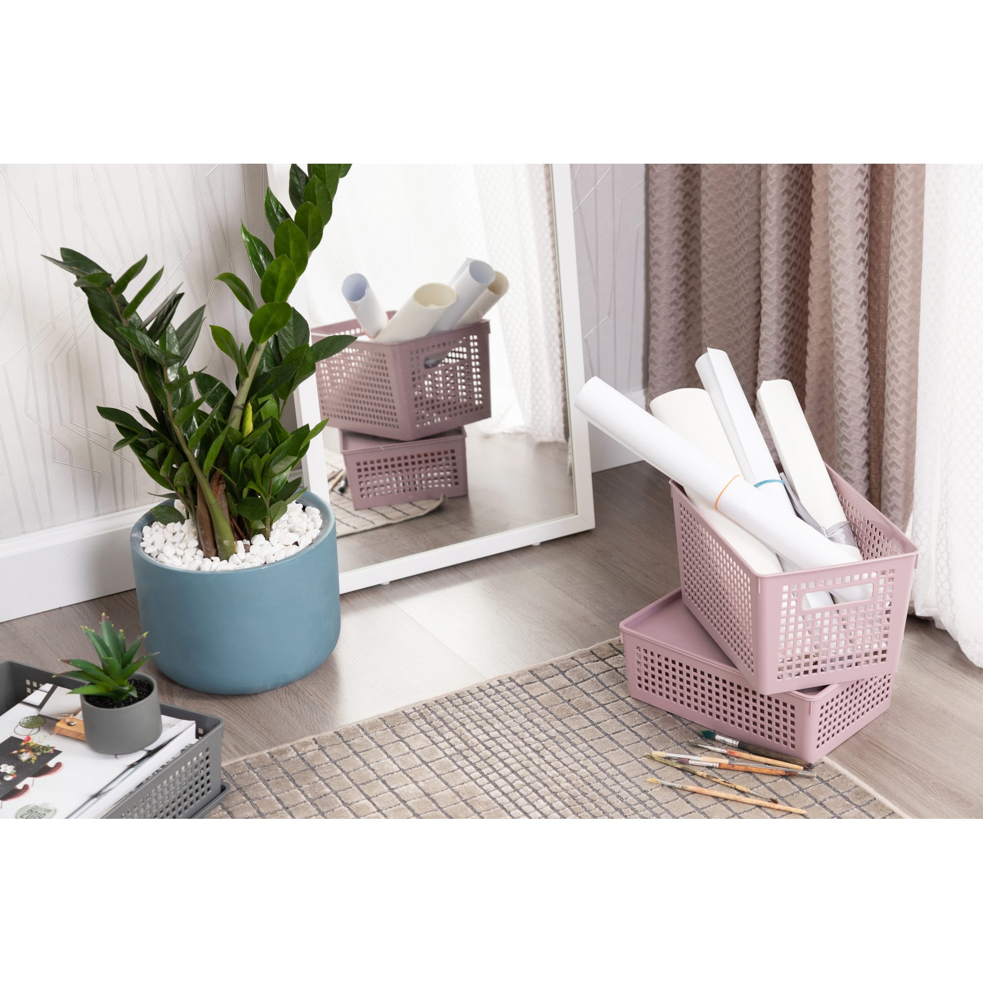 81932581 Горшок цветочный ø19 h19 см v3 л керамика бирюзовый Орфей Santreyd - Вид №3