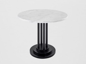 Мраморный низкий круглый журнальный столик для контракта