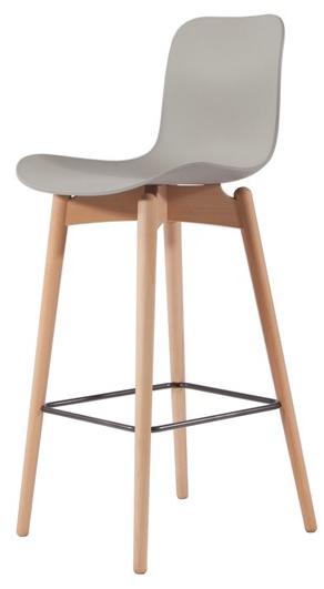 NORR11 Барный стул с пластиковым корпусом и буковыми ножками Langue sun-id-1383655 - Вид №13