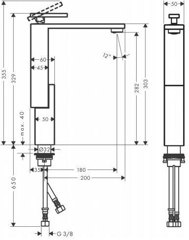 Axor Смеситель для умывальника, однорычажный Axor edge 46011000/46031000 - Вид №6